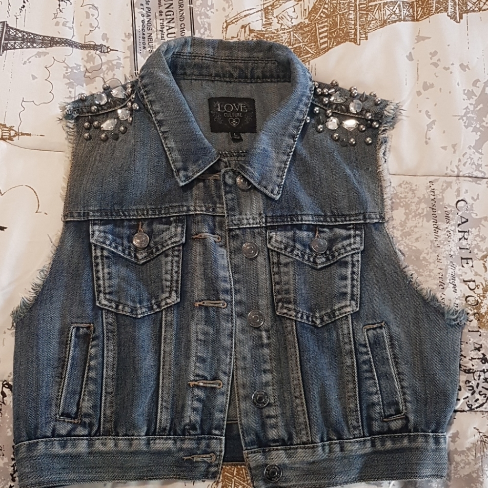 Jean vest by Love Culture